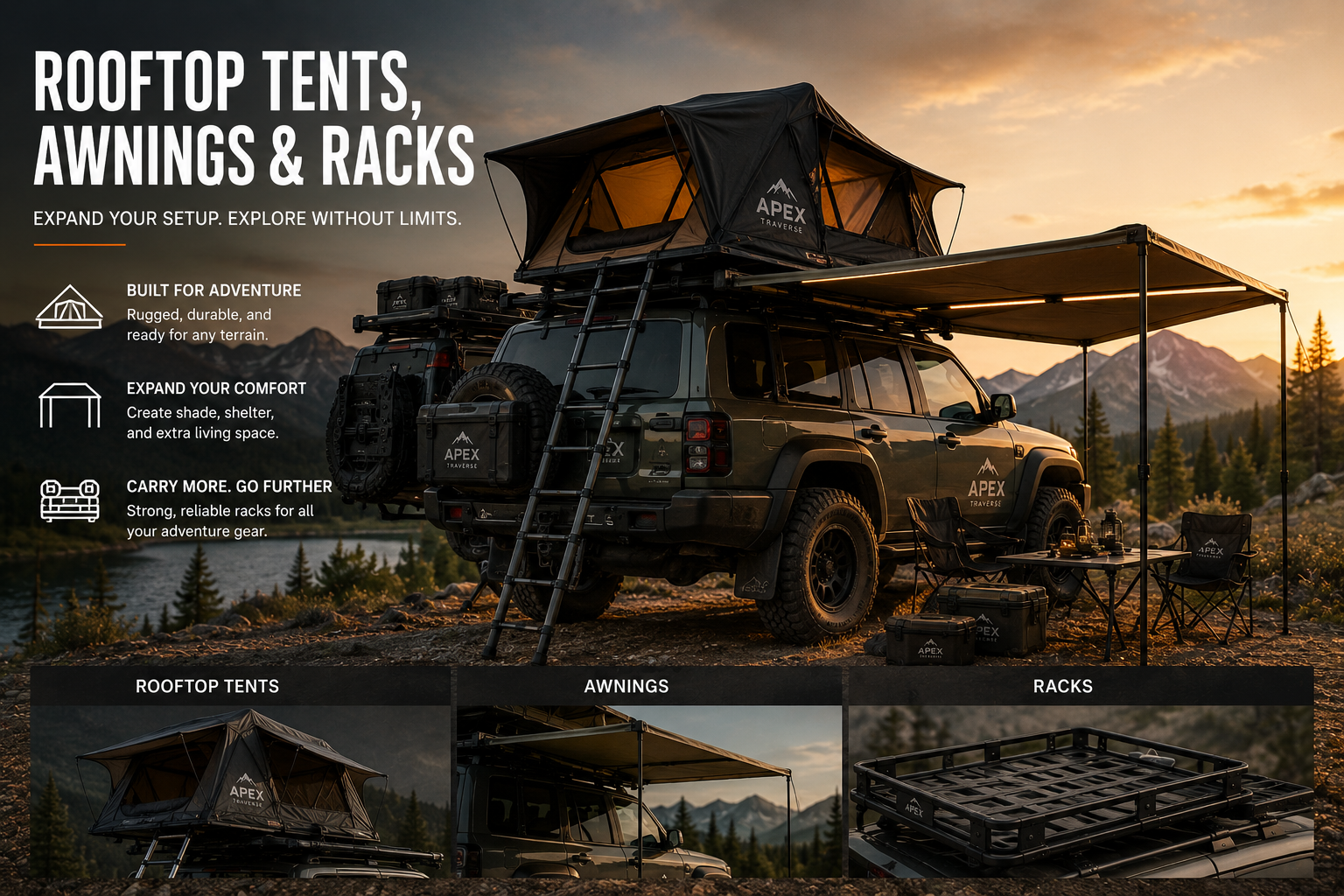 Rooftop Tents, Awnings & Racks