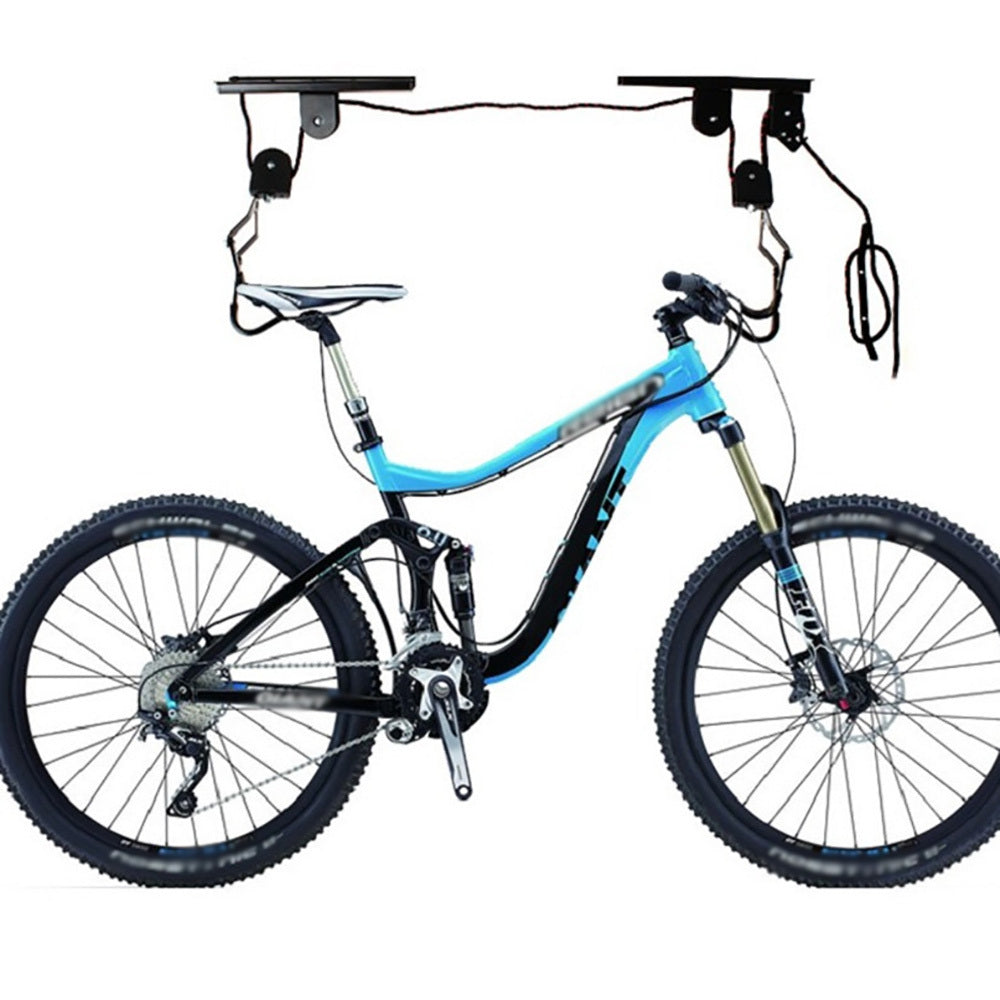 Garage Ceiling Bike Hoist Storage System