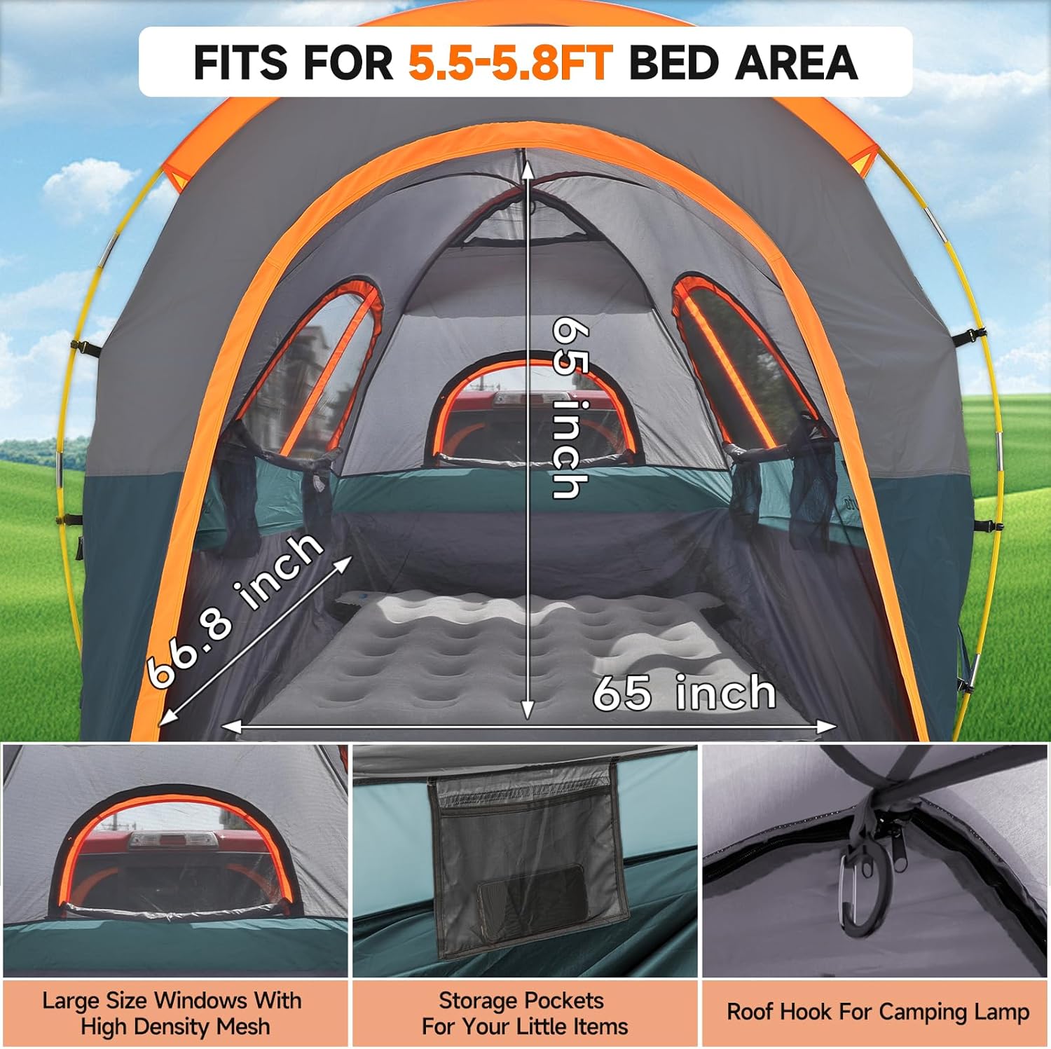 Umbrauto™ 4-Season Truck Bed Camping Tent