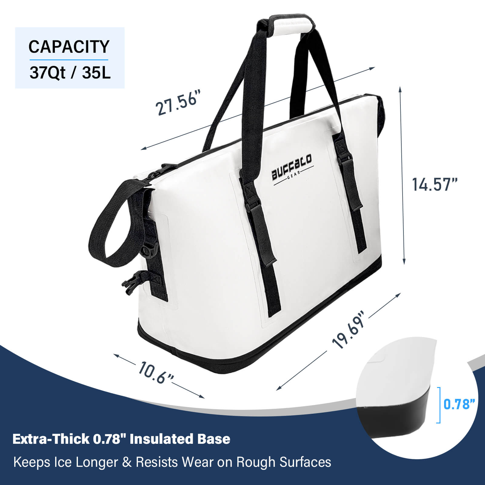Buffalo Gear 37QT Insulated Fishing Cooler Bag