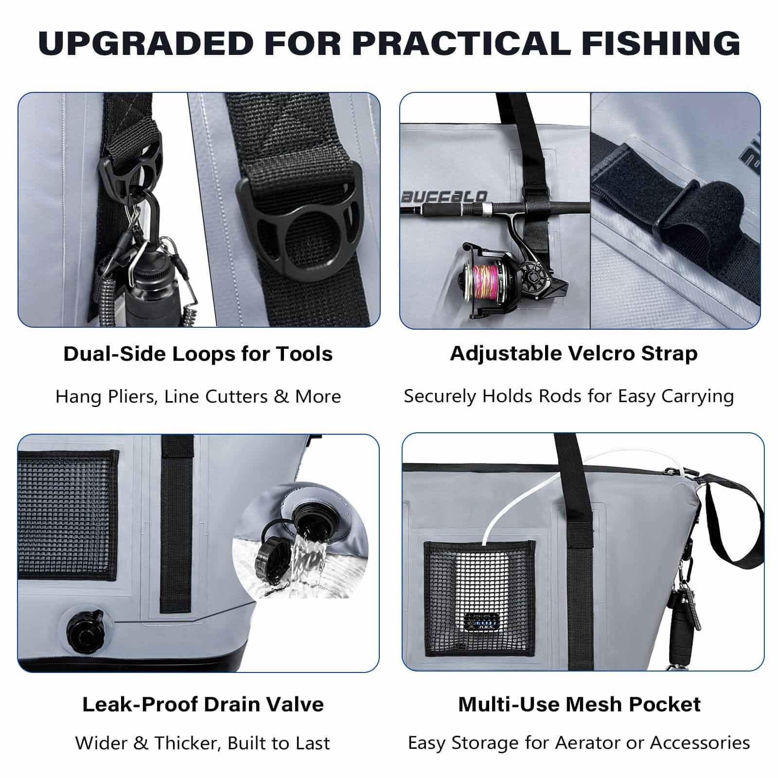 Buffalo Gear 37QT Insulated Fishing Cooler Bag