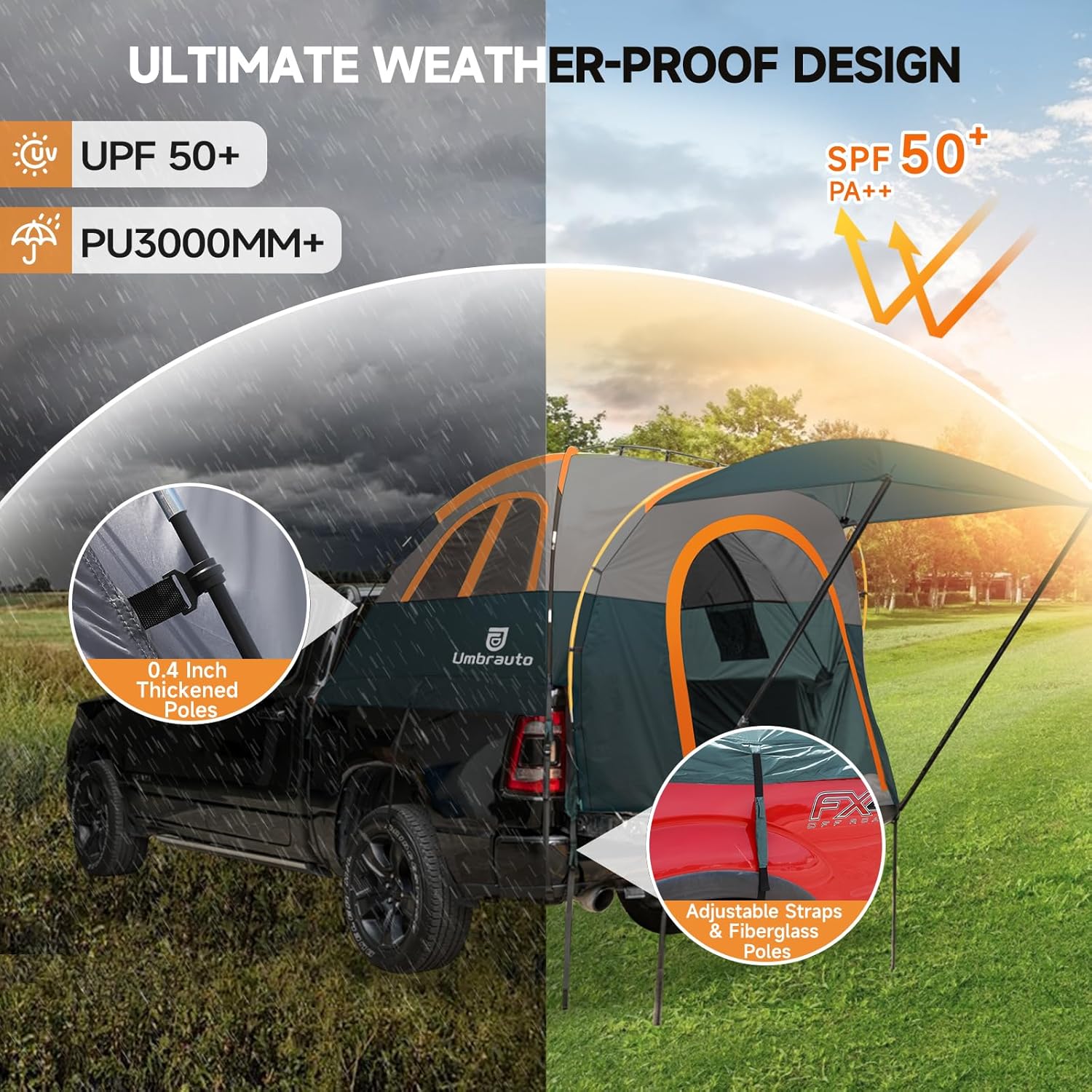 Umbrauto™ 4-Season Truck Bed Camping Tent