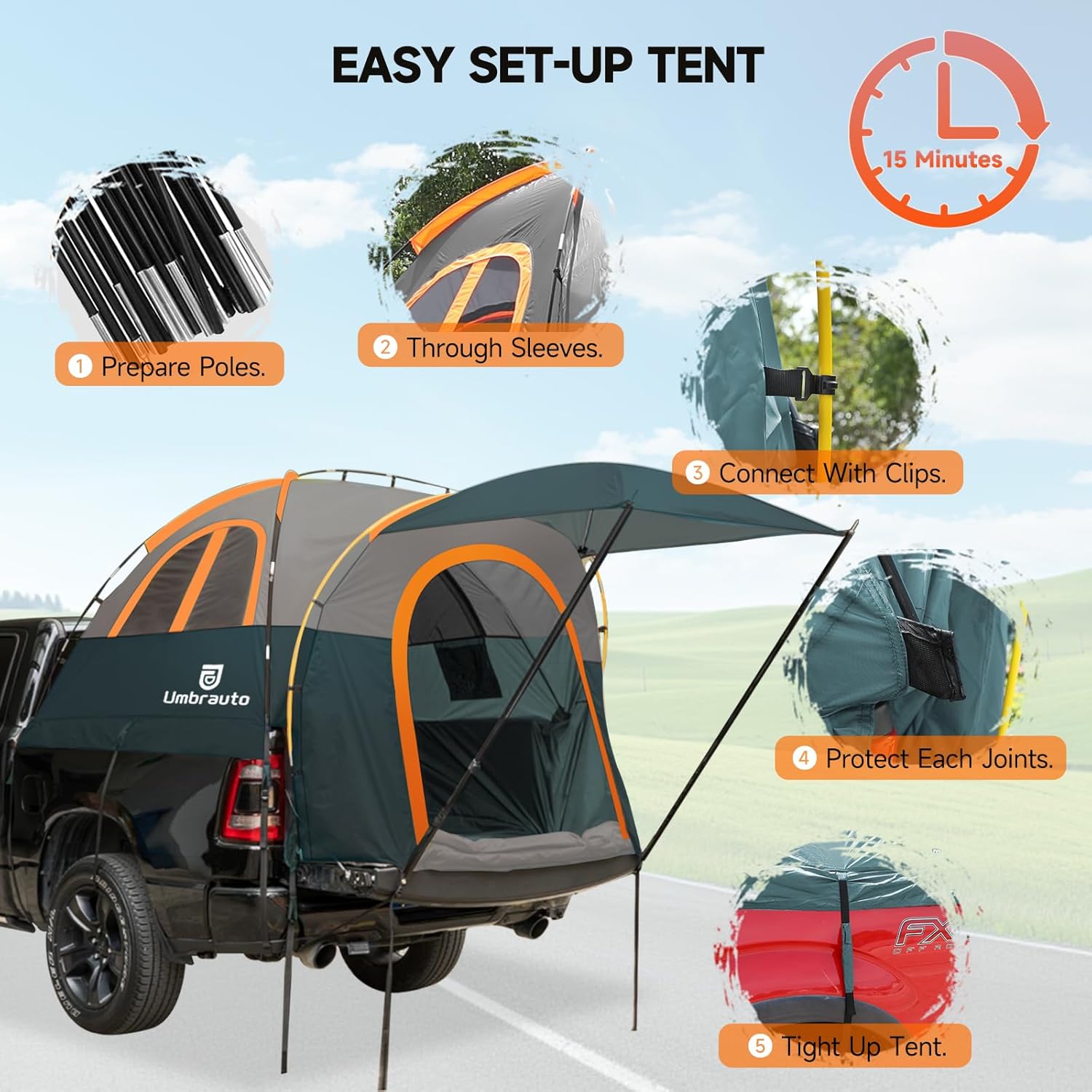 Umbrauto™ 4-Season Truck Bed Camping Tent