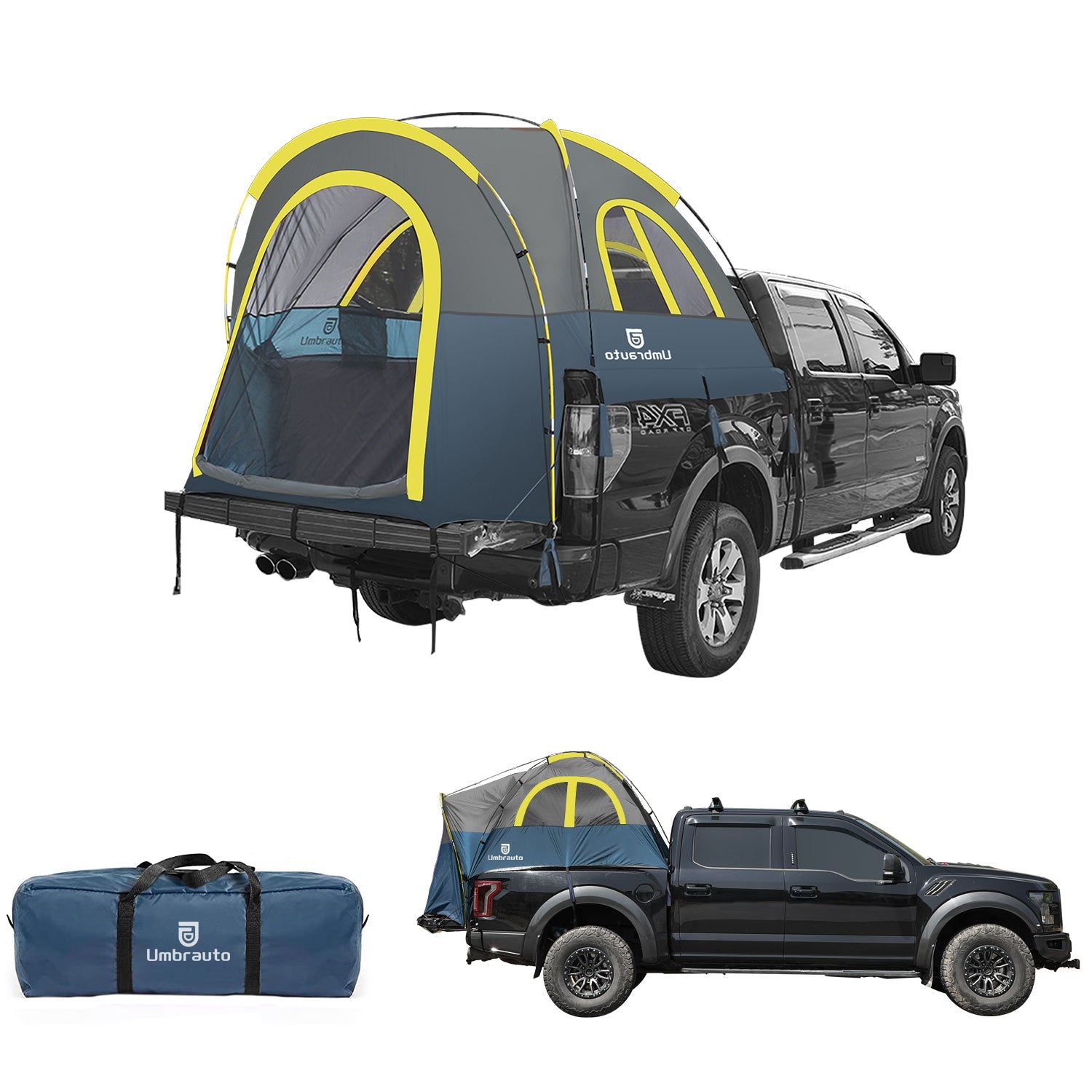 Umbrauto Waterproof Truck Bed Tent – PU3000 4-Season Pickup Camping Tent