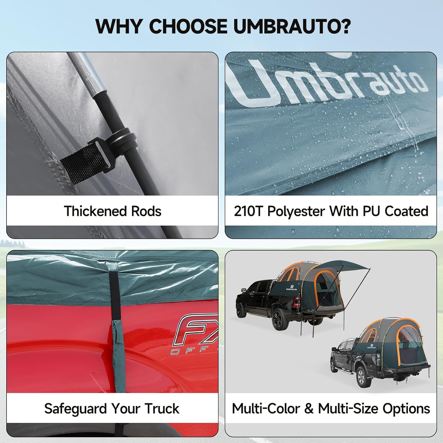 Umbrauto™ 4-Season Truck Bed Camping Tent