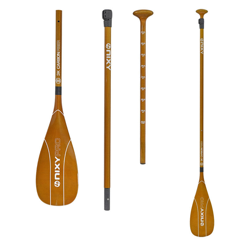 NIXY 100% 3K Carbon Fiber SUP Pro Paddle – 3-Piece Adjustable Performance Paddle