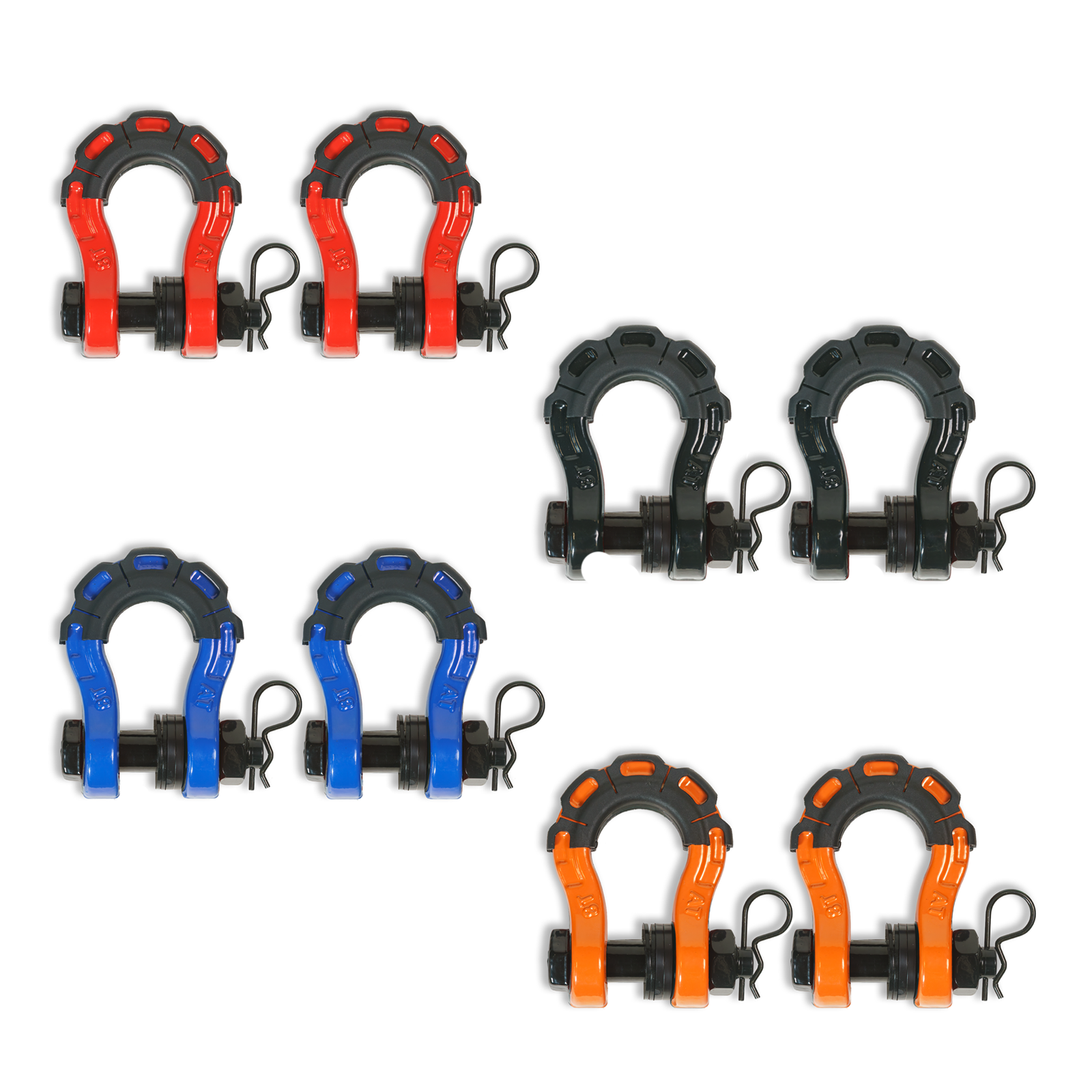 3/4" Forged Steel D-Ring Shackles (8 Ton) – Recovery Shackle Set (Pair)