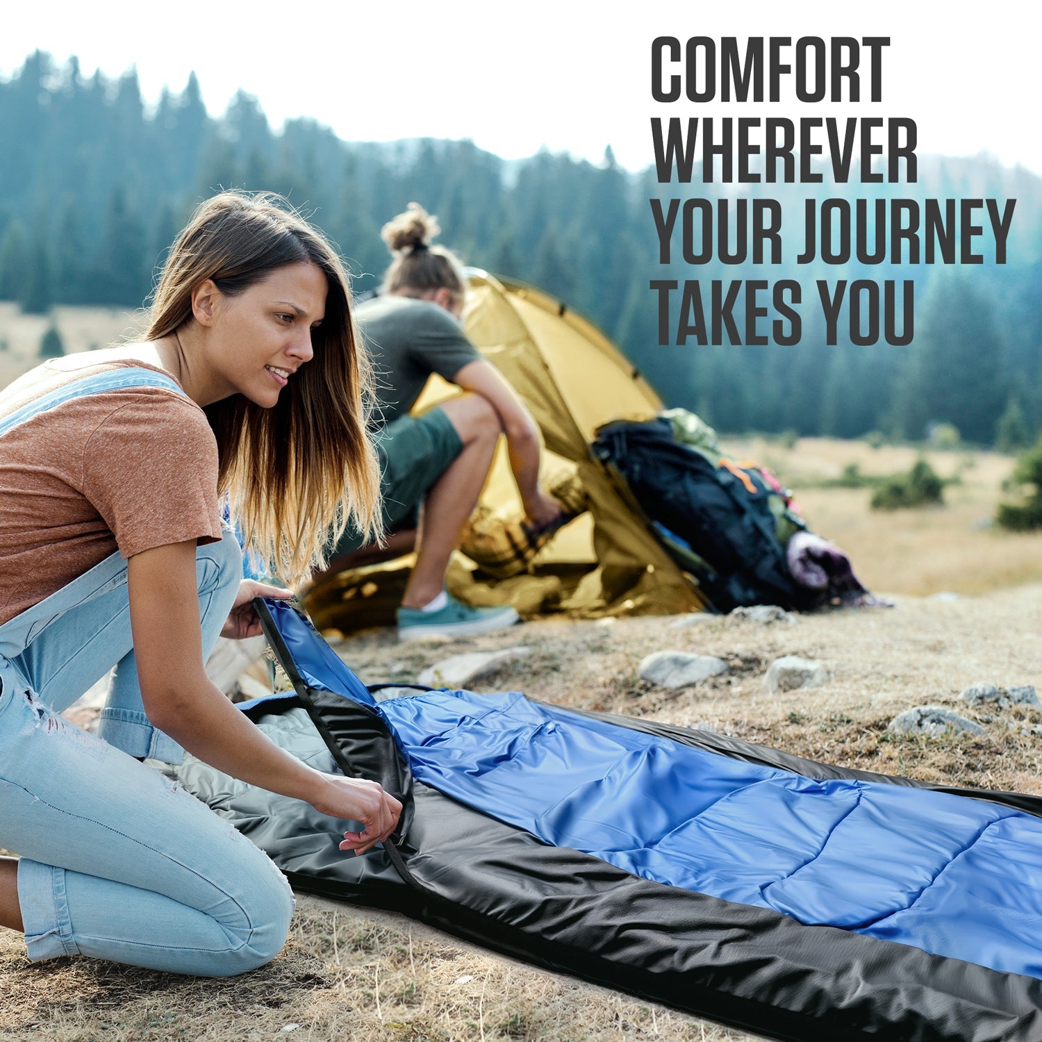 XXL Sleeping Bag for Big & Tall Campers – 30°F Cold Weather Rated