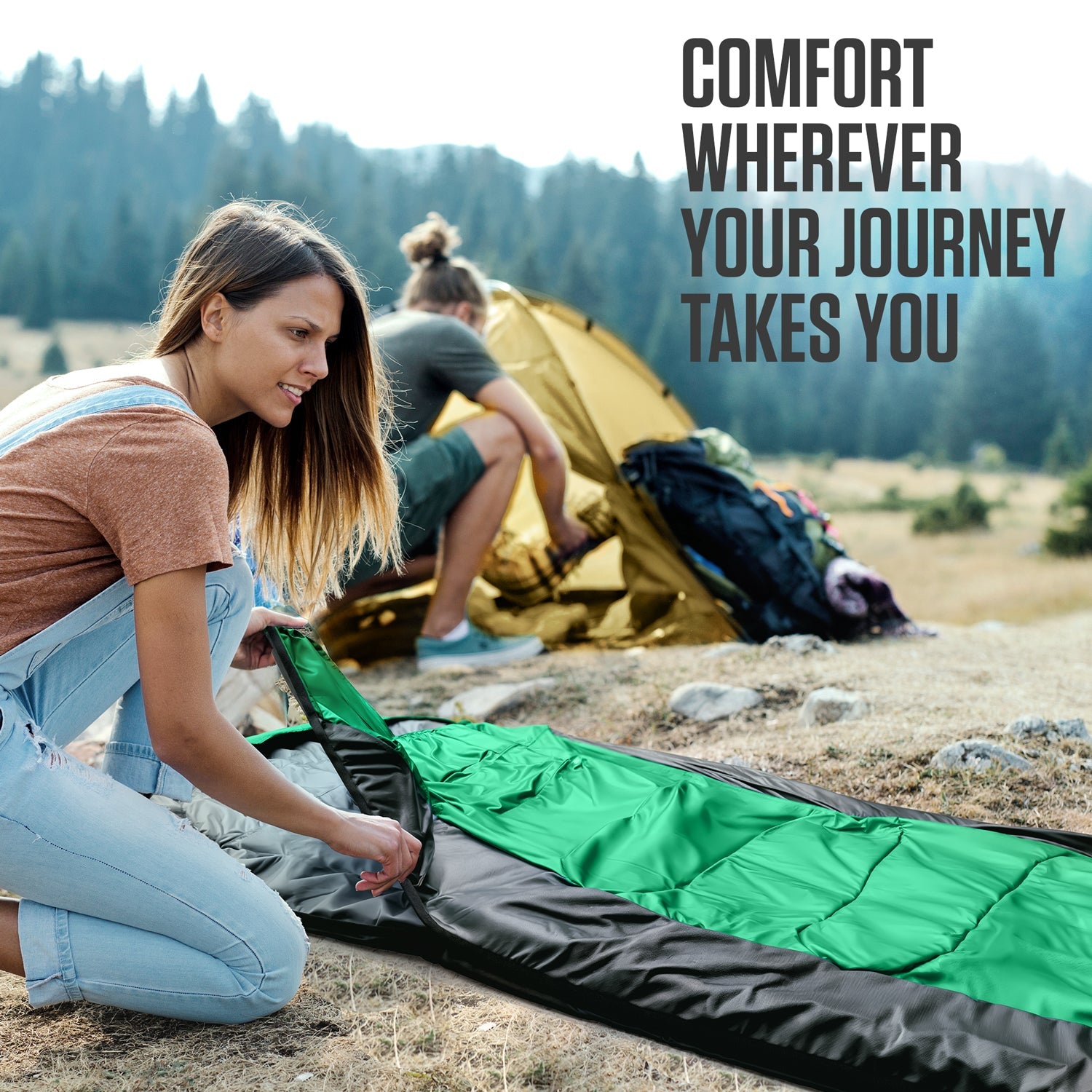XXL Sleeping Bag for Big & Tall Campers – 30°F Cold Weather Rated