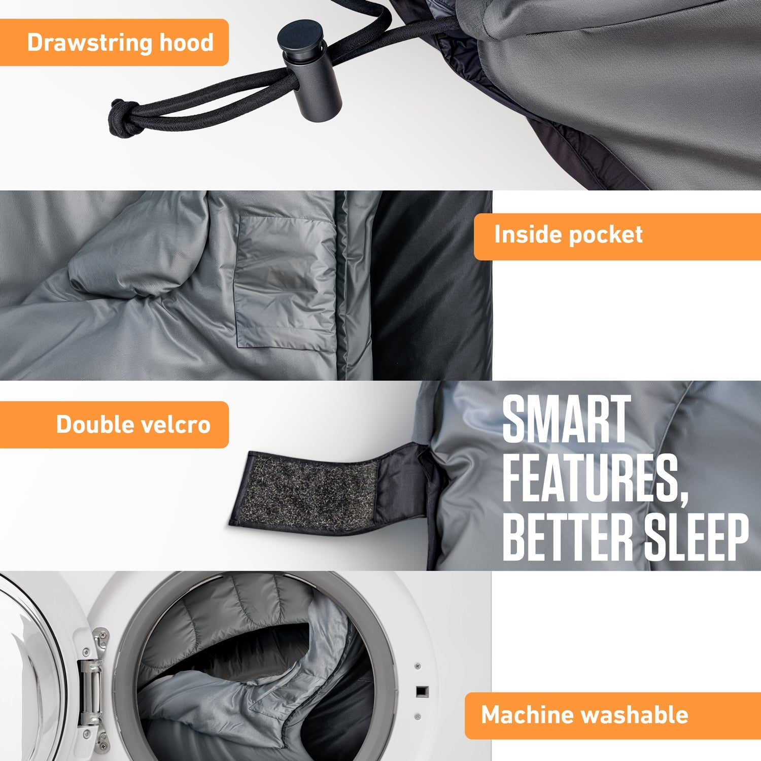 XXL Sleeping Bag for Big & Tall Campers – 30°F Cold Weather Rated
