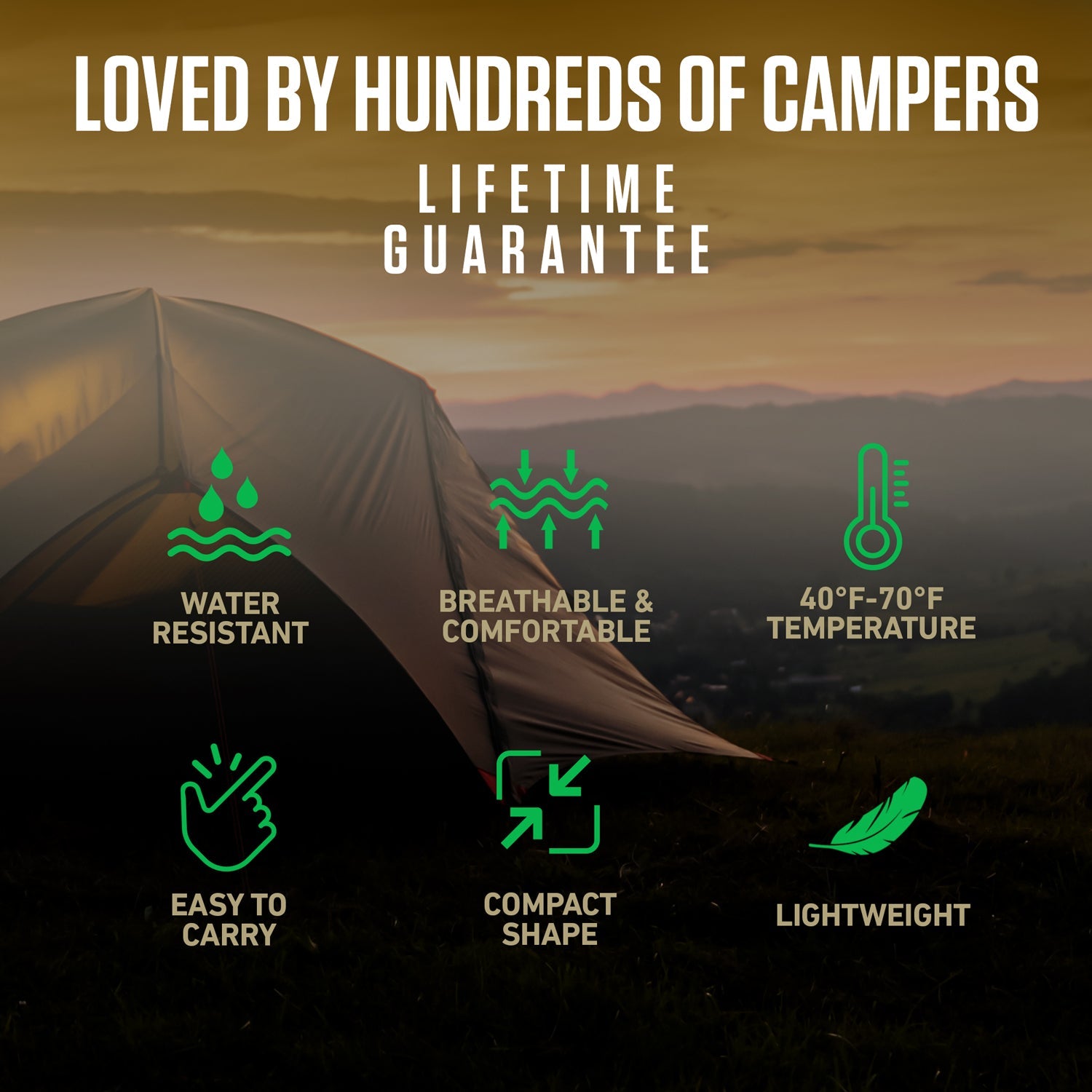 XXL Sleeping Bag for Big & Tall Campers – 30°F Cold Weather Rated