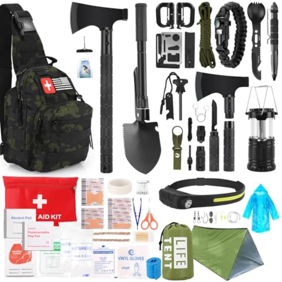 Survival Kit 268-Piece Emergency Survival & First Aid Kit