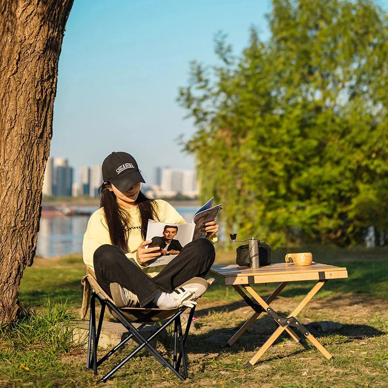Outdoor Folding Moon Chair – Portable Camping & Picnic Chair