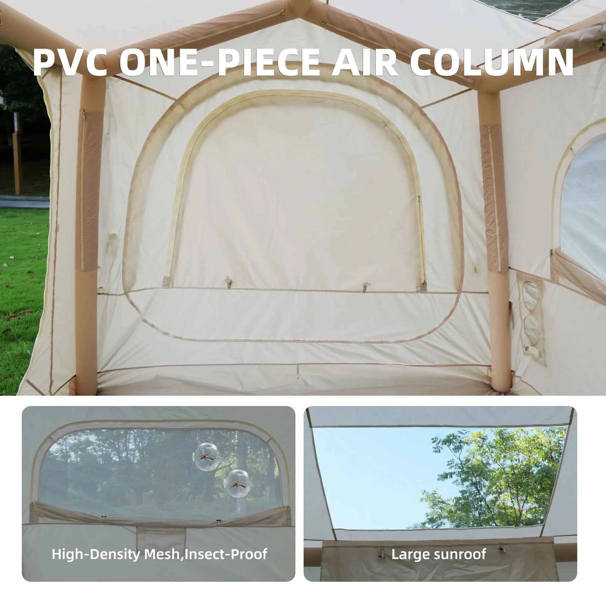 Inflatable Glamping Tent – 4/6/8 Person Waterproof Air Tent