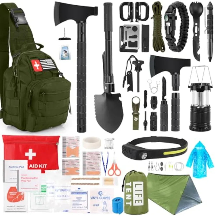 Survival Kit 268-Piece Emergency Survival & First Aid Kit