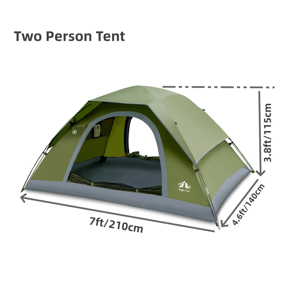 Night Cat Backpacking Tent – 1, 2, 3 & 4 Person Waterproof Camping Tent