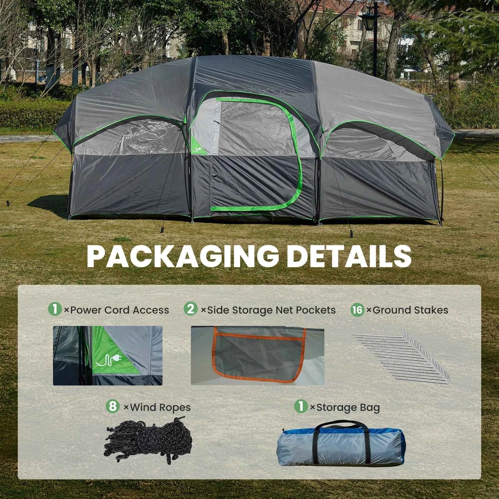JHK Outdoor 8-Person Instant Camping Tent