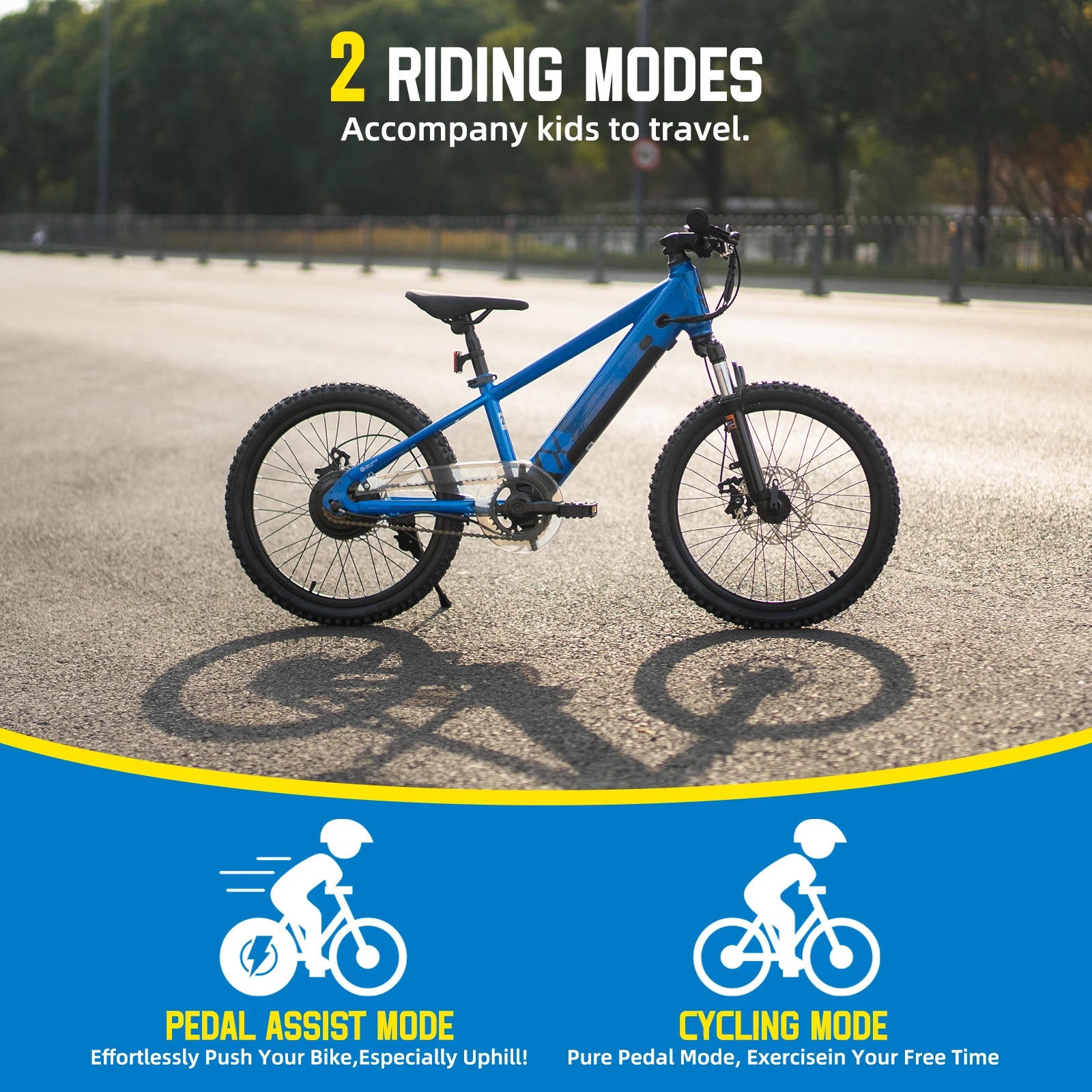 JOYSTAR Kids Electric Mountain Bike – 250W Electric Bike for Ages 7+