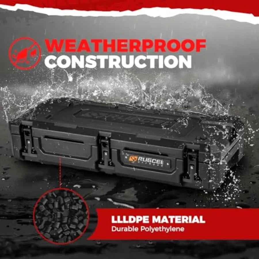 126 Quart Waterproof Dry Storage Box for Camping Road Trips Heavy-Duty Overland Off-Road Vehicle Trunk Roof Rack Storage Case B