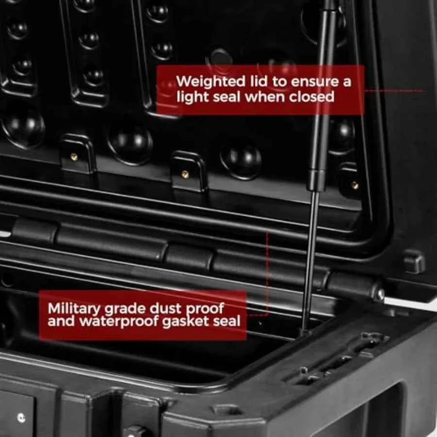 126 Quart Waterproof Dry Storage Box for Camping Road Trips Heavy-Duty Overland Off-Road Vehicle Trunk Roof Rack Storage Case B