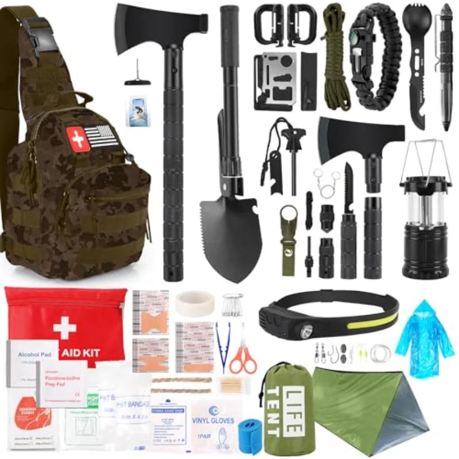 Survival Kit 268-Piece Emergency Survival & First Aid Kit