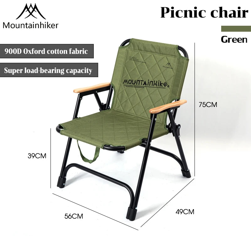 MOUNTAINHIKER Ergonomic Folding Camp Chair
