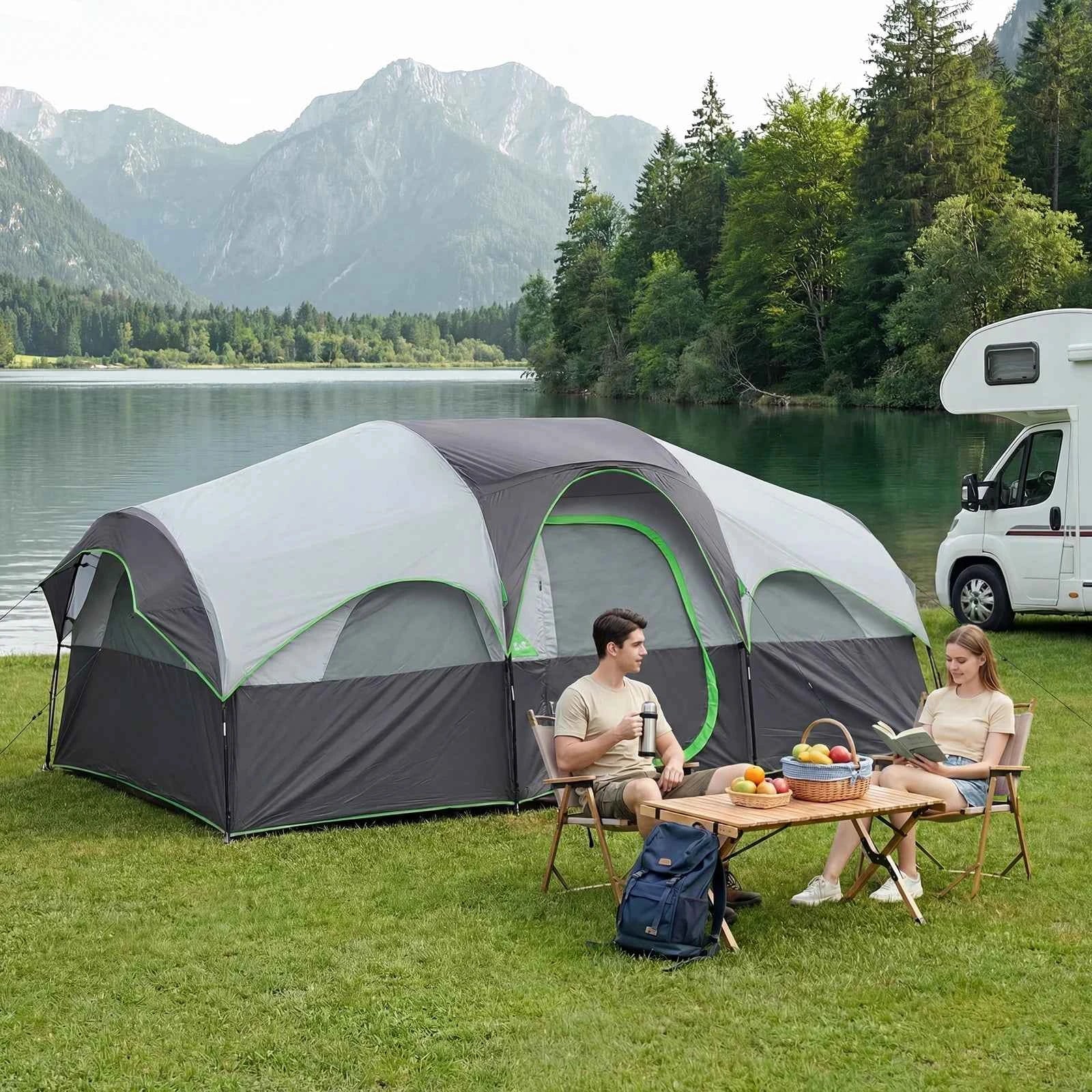 JHK Outdoor 8-Person Instant Camping Tent