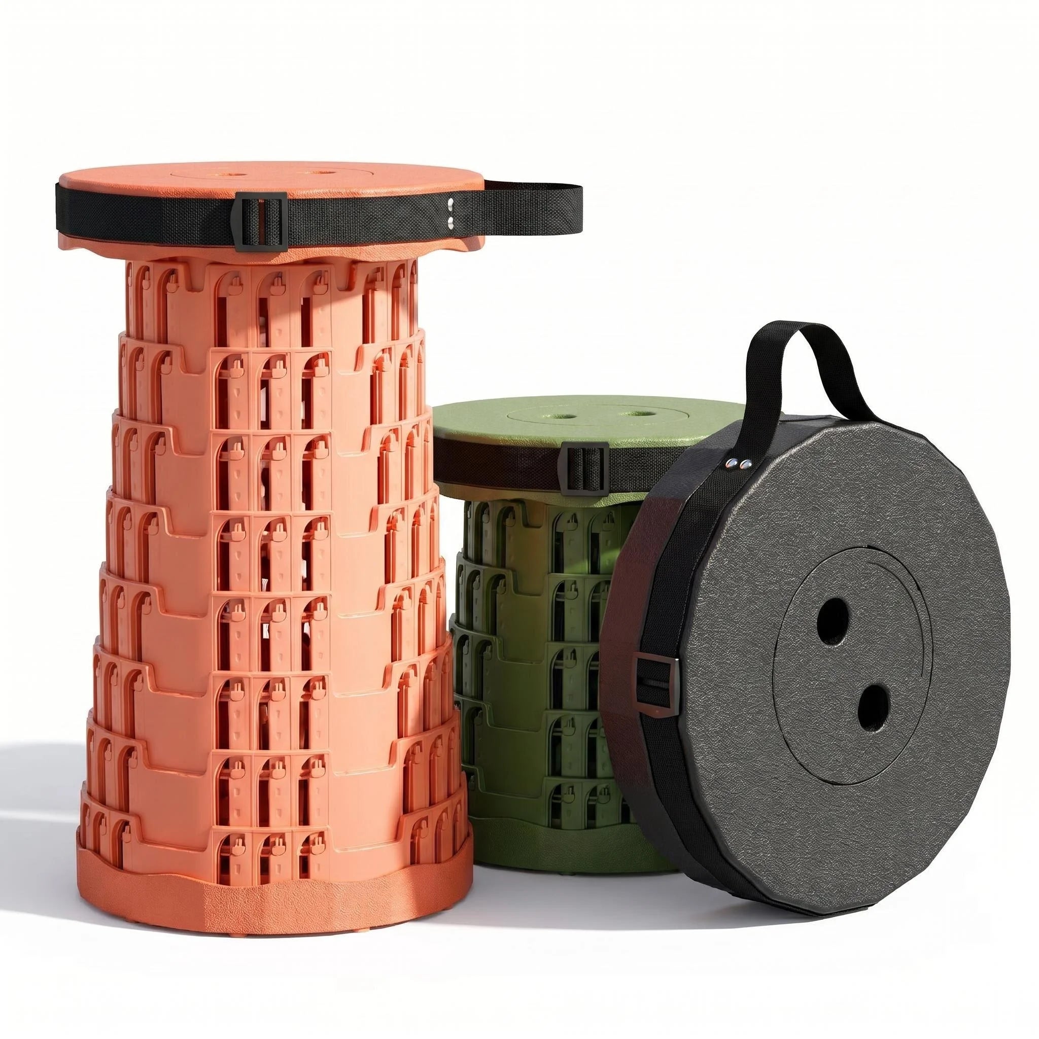 Adjustable Collapsible Camping Stool – Portable Retractable Outdoor Seat