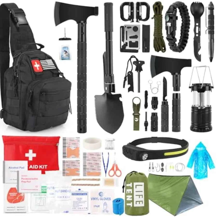 Survival Kit 268-Piece Emergency Survival & First Aid Kit