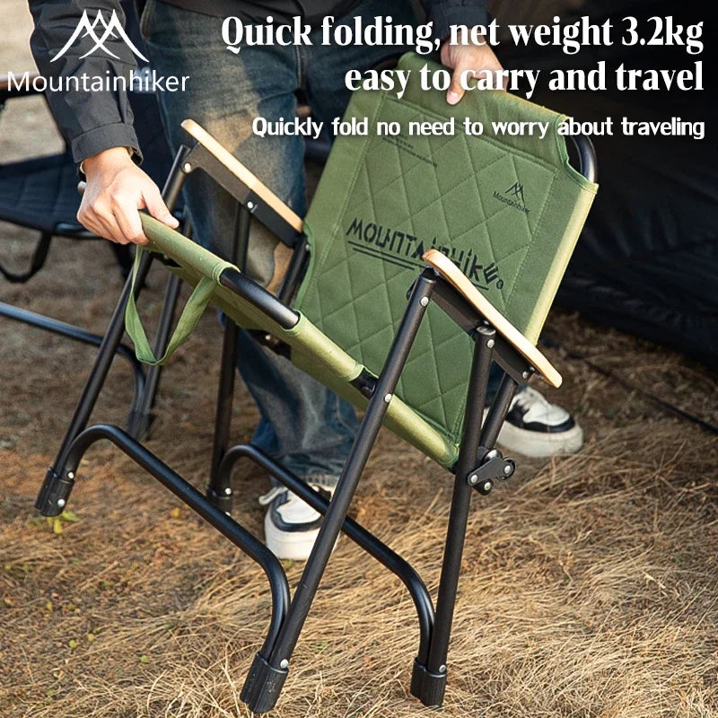 MOUNTAINHIKER Ergonomic Folding Camp Chair