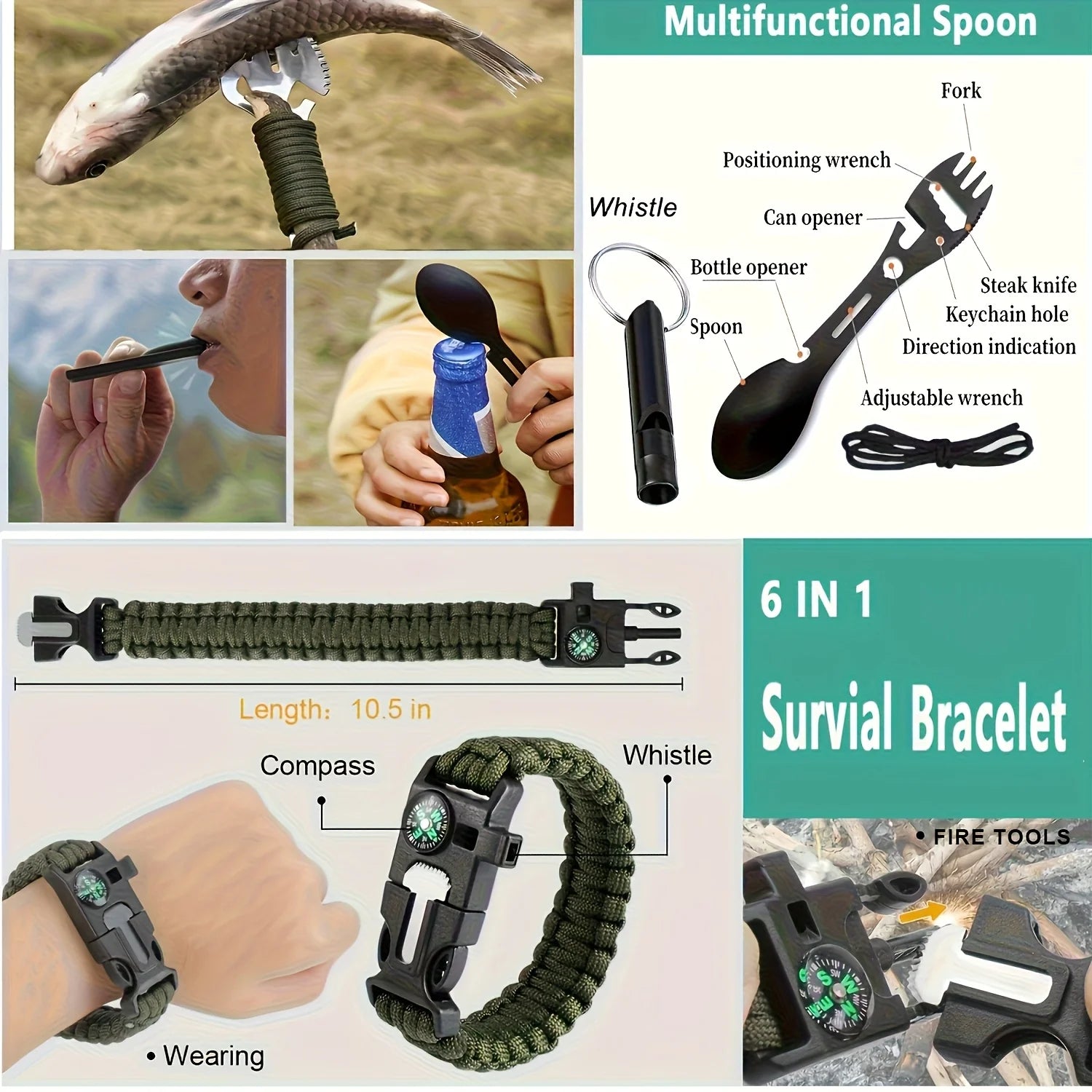 Ultimate Survival Gear Kit – 20-in-1 Emergency Survival Equipment