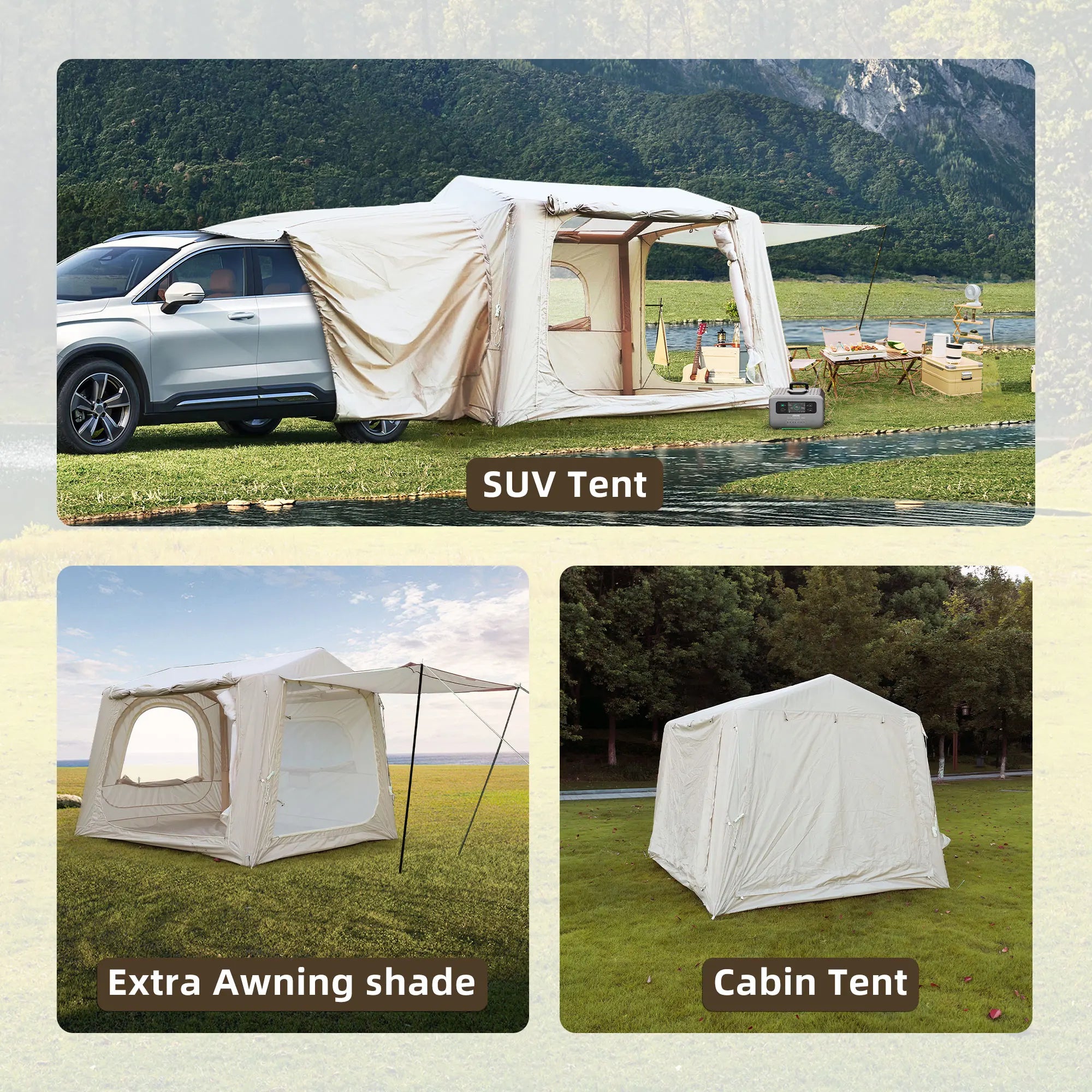 Inflatable Glamping Tent – 4/6/8 Person Waterproof Air Tent