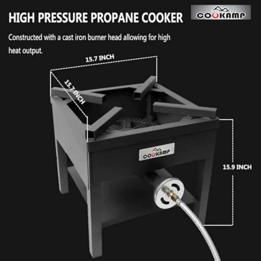 High Pressure Banjo 1-Burner Outdoor Propane Gas Cooker – 260,000 BTU