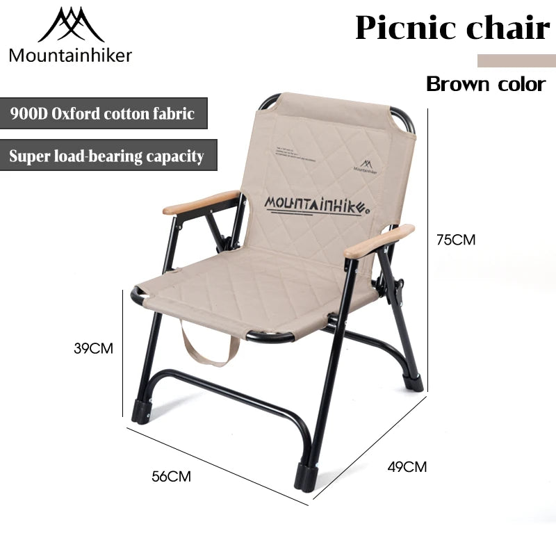 MOUNTAINHIKER Ergonomic Folding Camp Chair