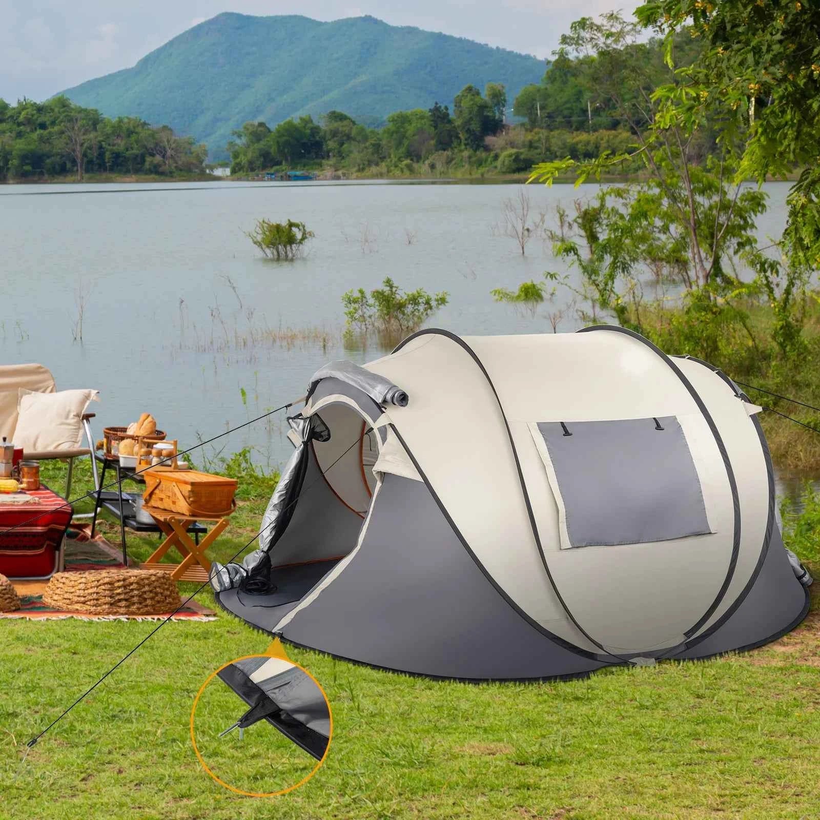 4-Person Instant Pop-Up Tent – Quick Setup Camping & Fishing Shelter