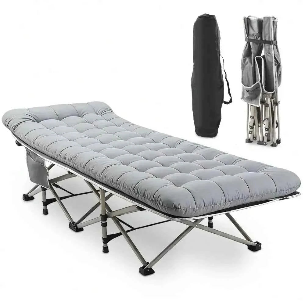 Heavy-Duty Portable Camping Cot with Mattress