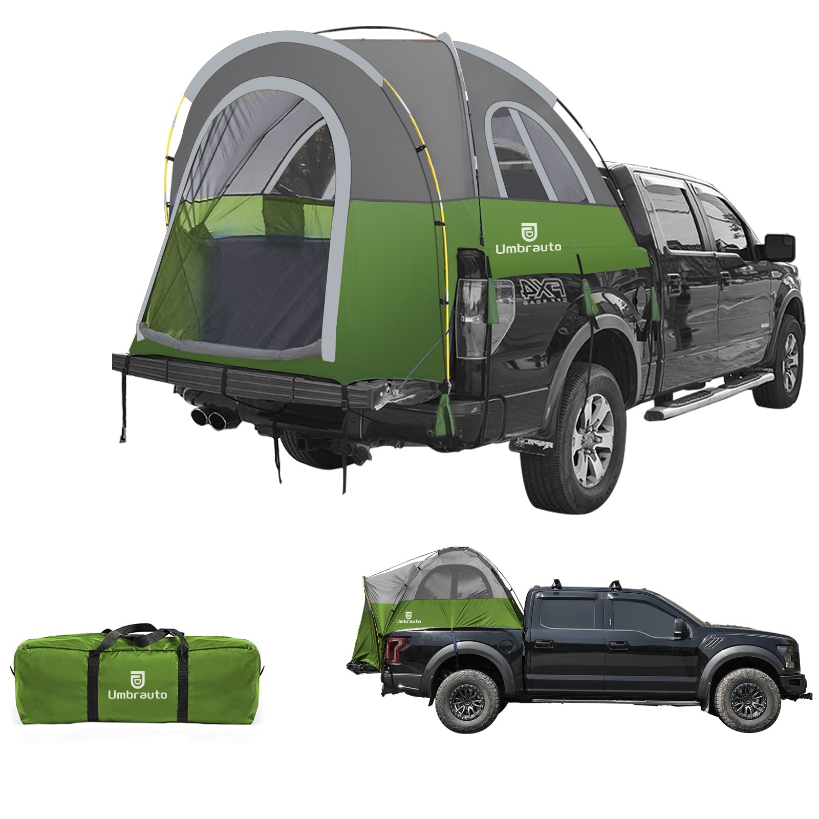 Umbrauto Waterproof Truck Bed Tent – PU3000 4-Season Pickup Camping Tent