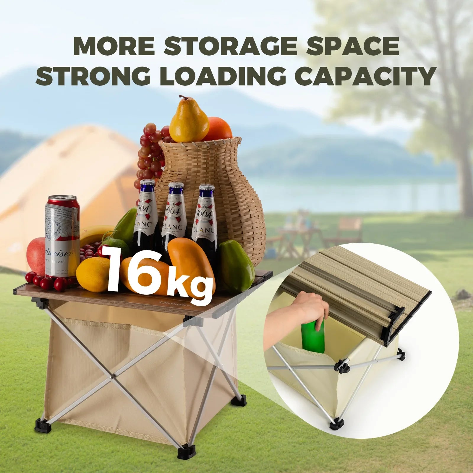 Qunature TrailTable™ Ultralight Foldable Aluminum Camping Table