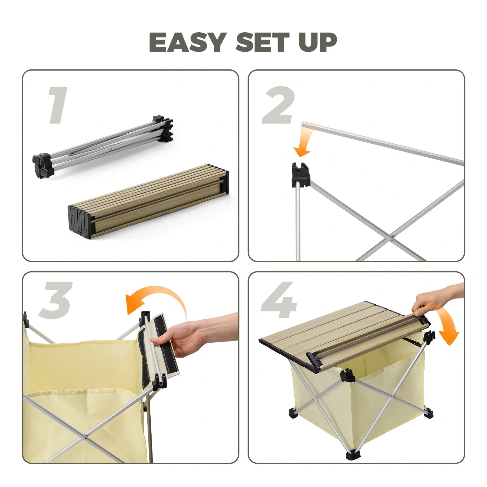 Qunature TrailTable™ Ultralight Foldable Aluminum Camping Table