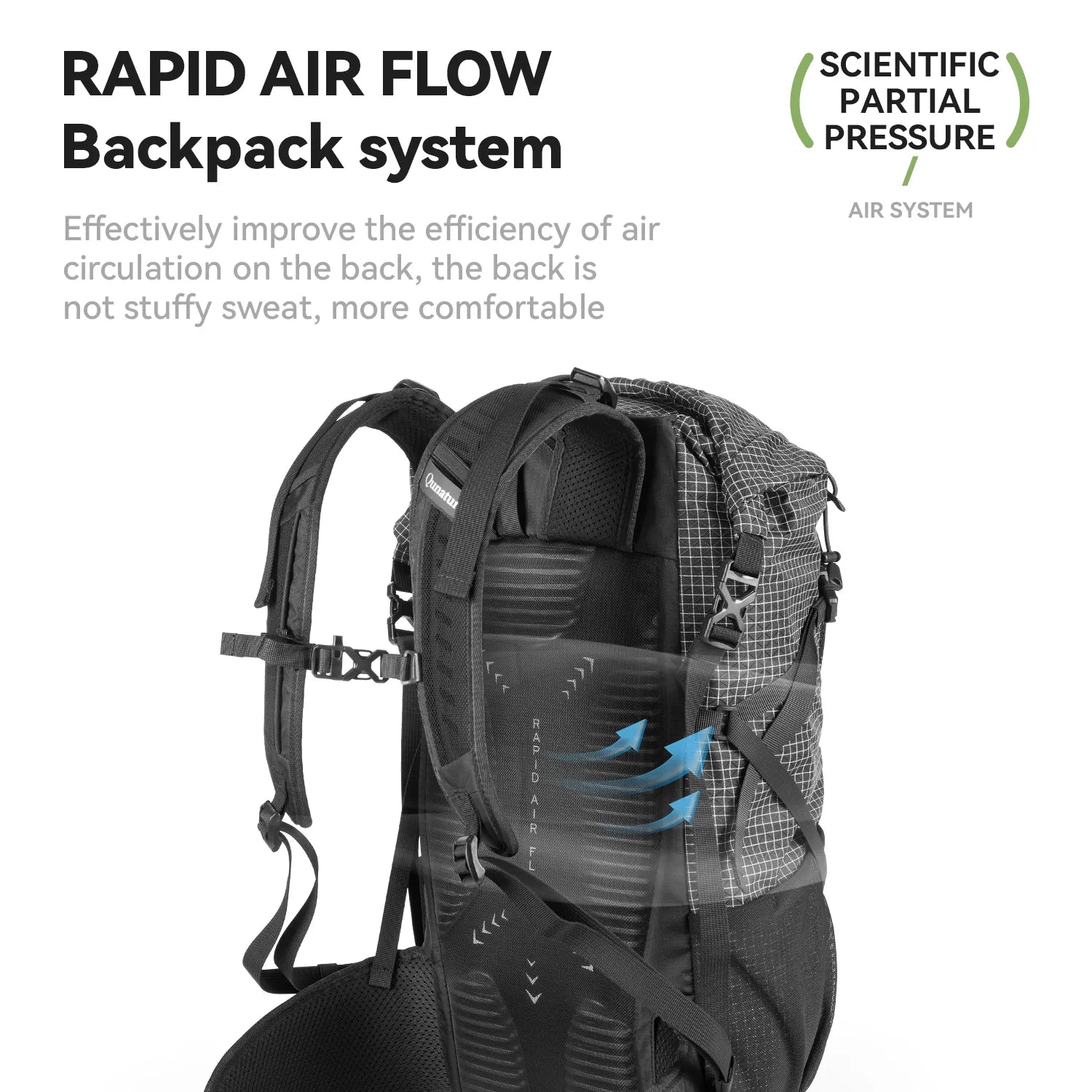 Qunature 35L Waterproof Hiking Backpack